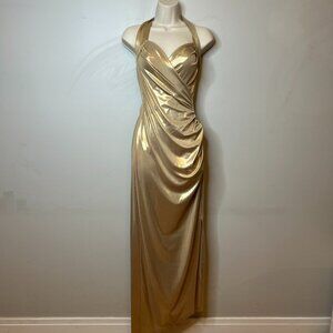 Norma Kamali Sweetheart Gold Golden Gown (M) NWT